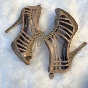 Steve Madden Nude Lace Up Heels